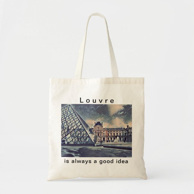 Bolsa Tote O Louvre é sempre (Frente)