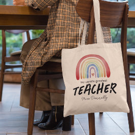 Bolsa Tote O maior professor do mundo, Rainbow
