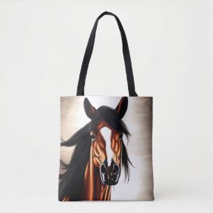 Bolsa Tote O Majestoso Mustang - O Espírito Da Liberdade