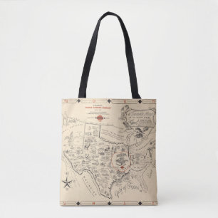Bolsa Tote O mapa de um Texan dos Estados Unidos (de Texas)