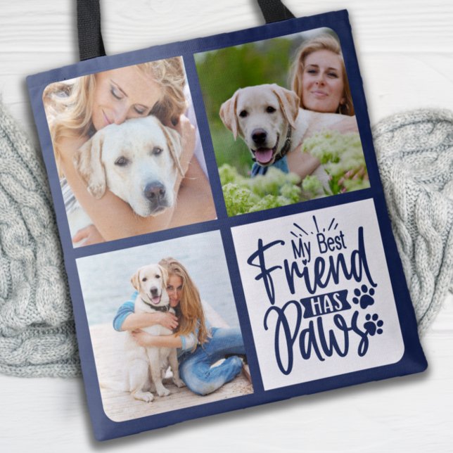 Bolsa Tote O Melhor Amigo Tem Patas Personalizadas 3 Pet Phot (Criador carregado)