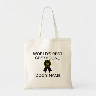 Bolsa Tote O melhor Design de galgos do mundo personalizável
