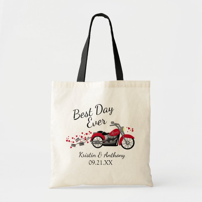 Bolsa Tote O Melhor Dia De Casamento De Motocicletas (Frente)