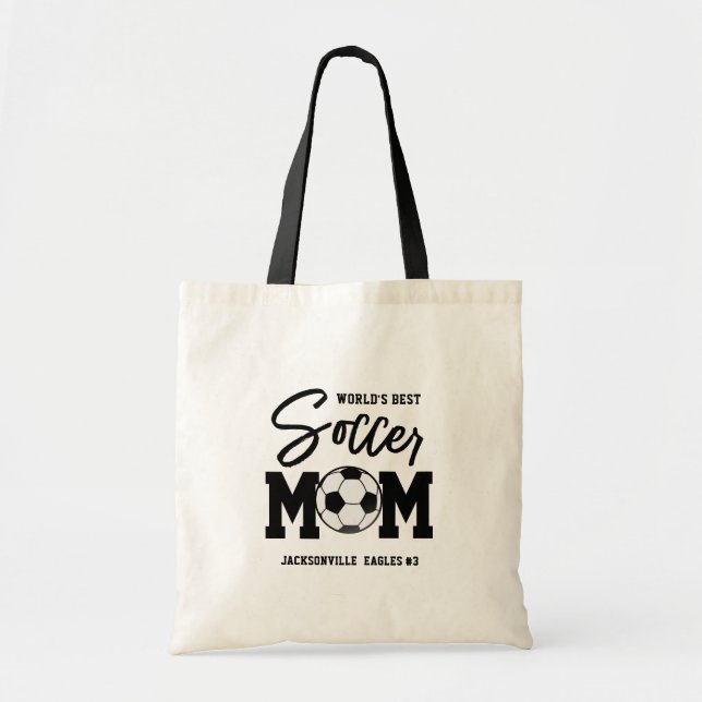 Bolsa Tote O melhor jogador do mundo personalizado que a mãe  (Frente)