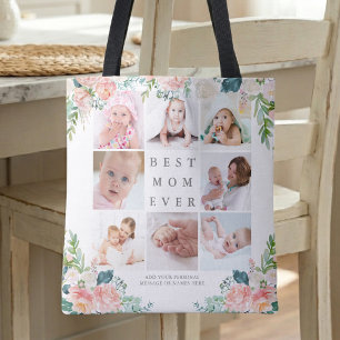 Bolsa Tote O MELHOR MOM EVENTUALMENTE 8 Texto Personalizado F