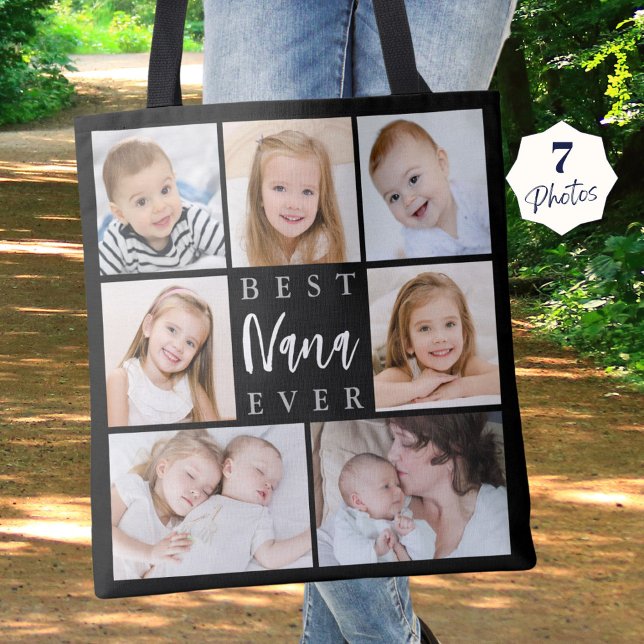 Bolsa Tote O MELHOR NANA NANA 7 Fotocolagem Personalizada (Criador carregado)