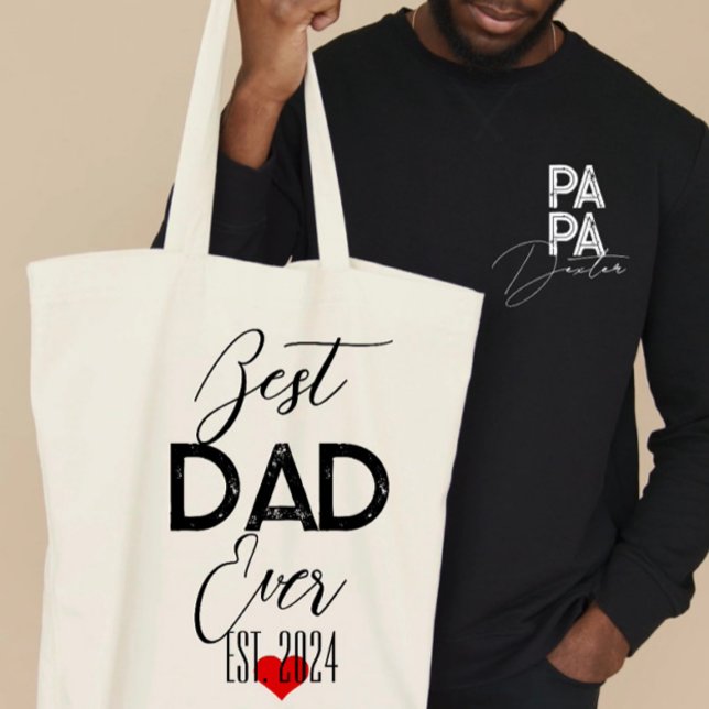 Bolsa Tote O melhor Pai da moda do Dia do Pai (Criador carregado)