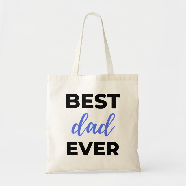 Bolsa Tote O melhor Pai de sempre preto (Frente)