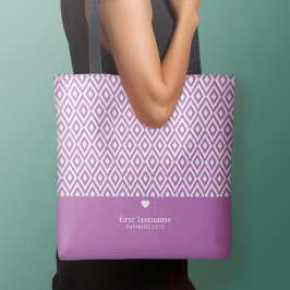 Bolsa Tote O Monograma do Coração em Escala Superior Ikat Mod