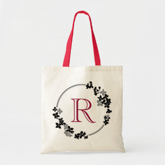 Bolsa Tote O monograma floresce o quadro