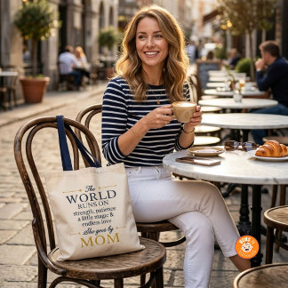 Bolsa Tote O Mundo Funciona Com Amor Ela Se Chama Mamãe Azul