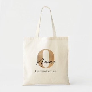 Bolsa Tote O & Name Iniciais Monogramados Modernos Personaliz
