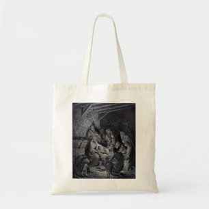 Bolsa Tote O Nascimento de Jesus por Gustave Doré Tinta Vitor