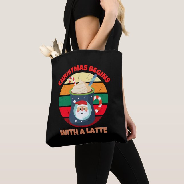 BOLSA TOTE O NATAL COMEÇA COM UM LATTE (Close Up)