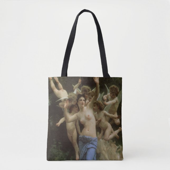 Bolsa Tote O Ninho de Vespas de William Adolphe Bouguereau (Frente)