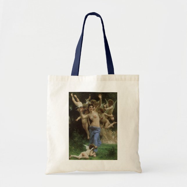 Bolsa Tote O ninho dos Wasp de William Adolphe Bouguereau (Frente)