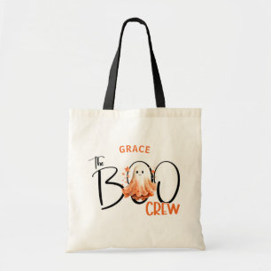 Bolsa Tote O nome da tripulação do Boo moderno Halloween Tote