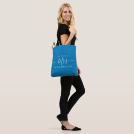 Bolsa Tote O Nome Personalizado Do Script Da Sra. Chic Futuro