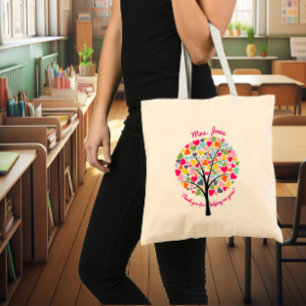 Bolsa Tote O obrigado da árvore cardíaca do professor, colo