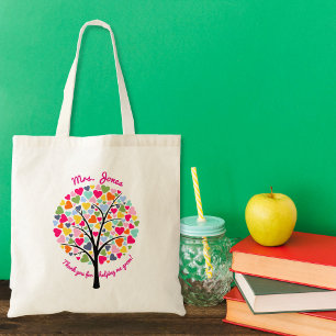 Bolsa Tote O obrigado da árvore cardíaca do professor, colo
