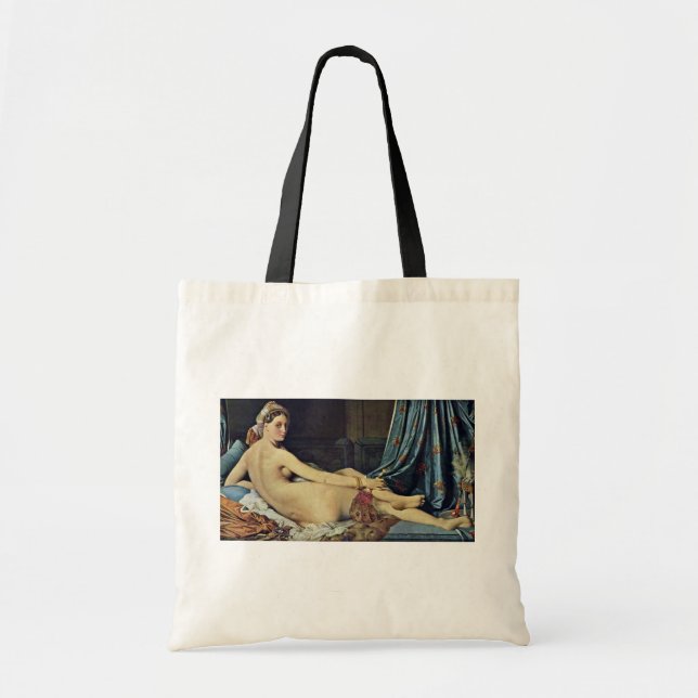 Bolsa Tote O Odalisque grande, por Ingres Jean Auguste Domin (Frente)