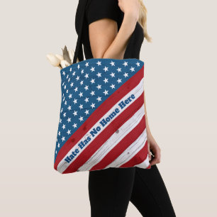 Bolsa Tote O Ódio Não Tem Lugar Aqui Bandeira Russa Patriótic