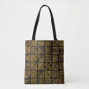 Bolsa Tote O padrão contínuo do confronto africano é o pad