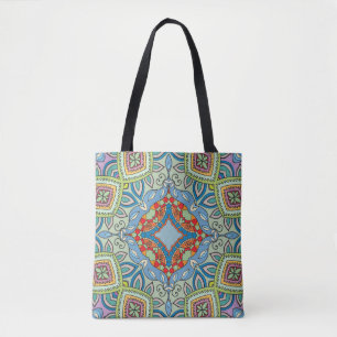 Bolsa Tote O padrão decorativo desenhado pela mão é perfeito.