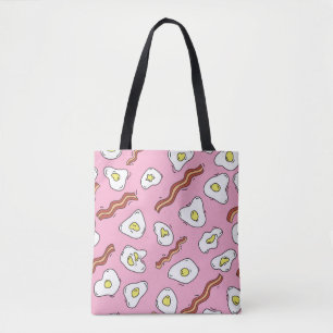 Bolsa Tote O padrão do café da manhã sem costura com ovos