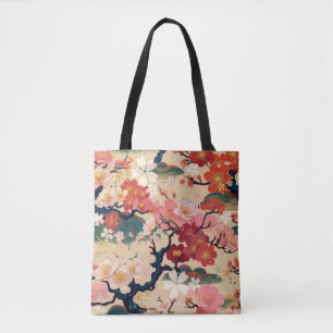 Bolsa Tote O padrão Kimono inspirou o tecido japonês