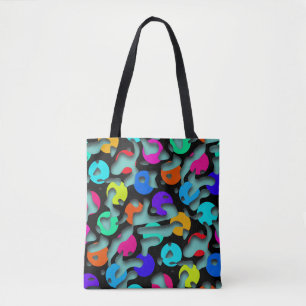 Bolsa Tote O padrão perfeito de Loops roxos é 09 + o seu back