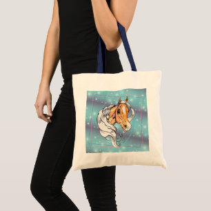 Bolsa Tote O Palomino (luzes verdes azuis e suaves)