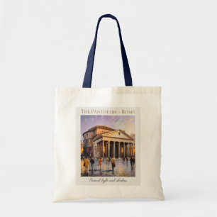 Bolsa Tote O Panteão Roma Itália Aquarela Viagem Vintage