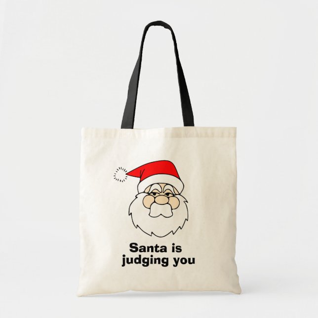 Bolsa Tote O papai noel está julgando-o (Frente)