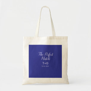 Bolsa Tote O par perfeito luxuoso azul real adicionar nome do