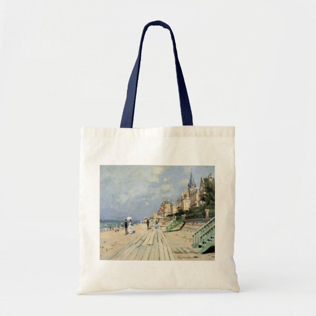 Bolsa Tote O passeio em Trouville por Claude Monet (Frente)