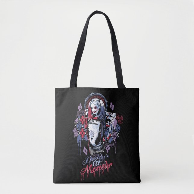 Bolsa Tote O pelotão do suicídio | Harley Quinn cobriu (Frente)