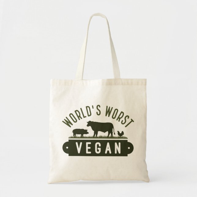Bolsa Tote O pior Vegan do mundo (Frente)