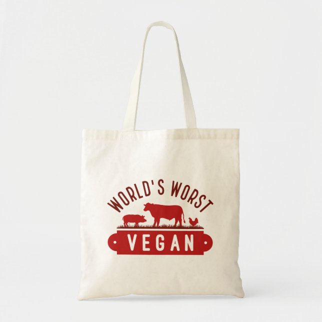 Bolsa Tote O pior Vegan do mundo (Frente)