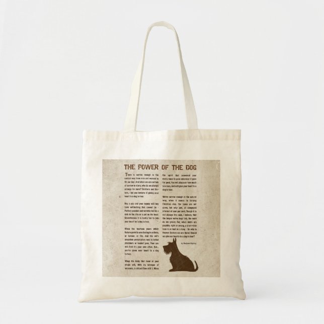 Bolsa Tote O Poder do Cão Poema - Rudyard Kipling (Frente)
