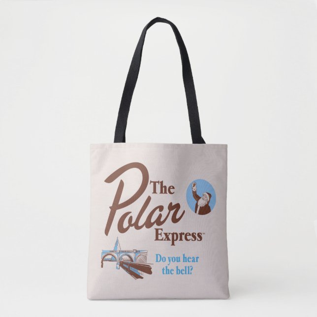 Bolsa Tote O Polar Express | Retrato "Você Ouve A Bela" (Frente)