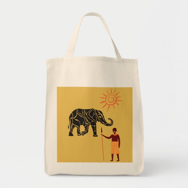 Bolsa Tote O pôr do sol na África. (Frente)