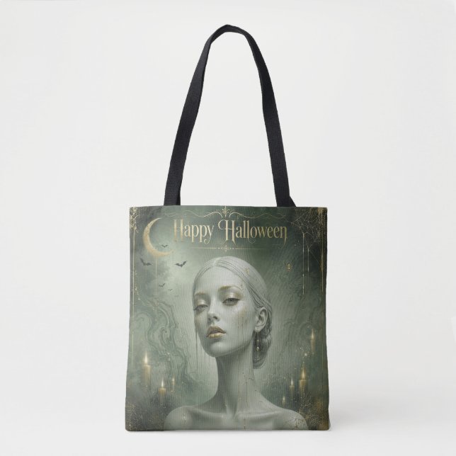 Bolsa Tote O Pranto Dourado da Bruxa Esmeralda (Frente)