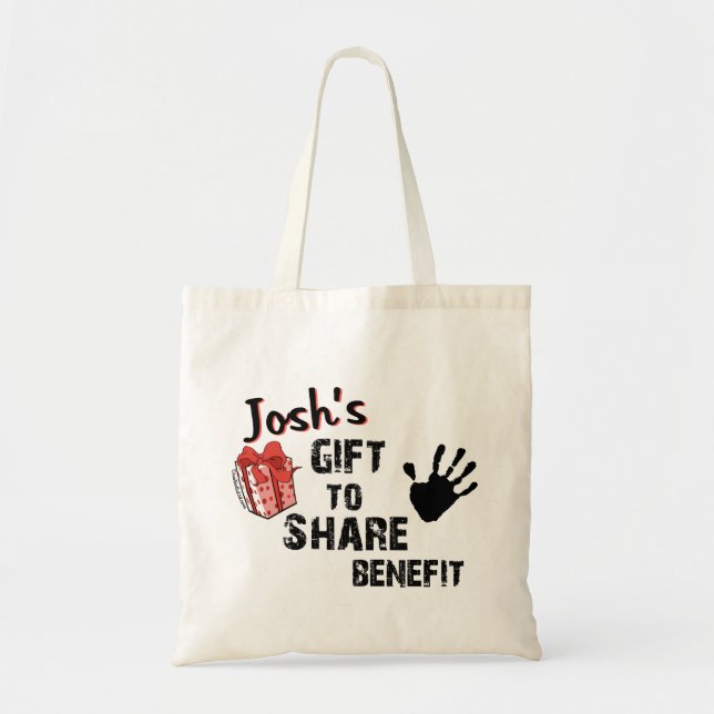 Bolsa Tote O presente de Josh para compartilhar do benefício (Frente)