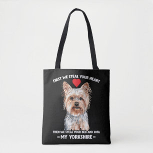 Bolsa Tote O presente do Yorkie dog para o amante de estimaç