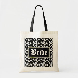 Bolsa Tote O preto distintivo roda (o casamento)