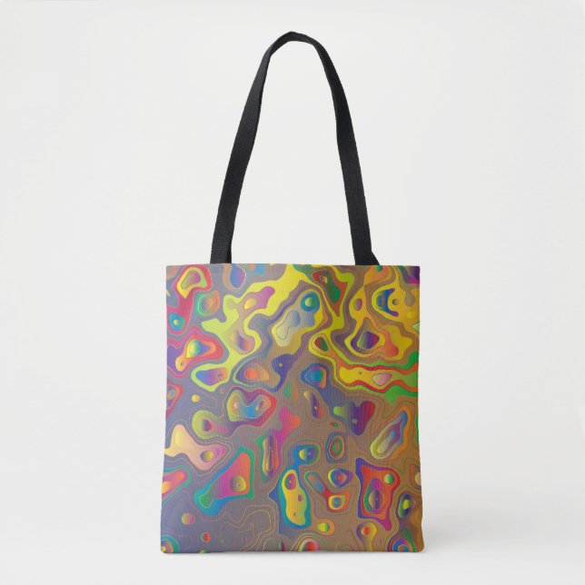 Bolsa Tote O prisma do arco-íris cai no saco (Frente)