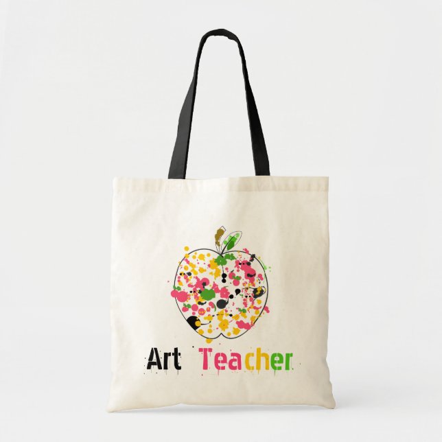 Bolsa Tote O professor de arte Apple ensaca (Frente)