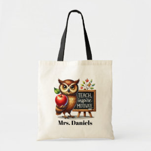 Bolsa Tote O professor de beleza adicionará nome personalizáv
