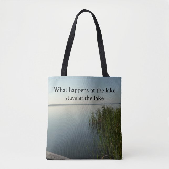 Bolsa Tote O que acontece no lago fica no lago (Frente)